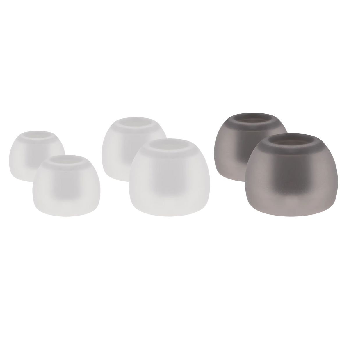 SoundMAGIC Bowl Shape Silicone Eartips 1 Pair - Transparent Grey