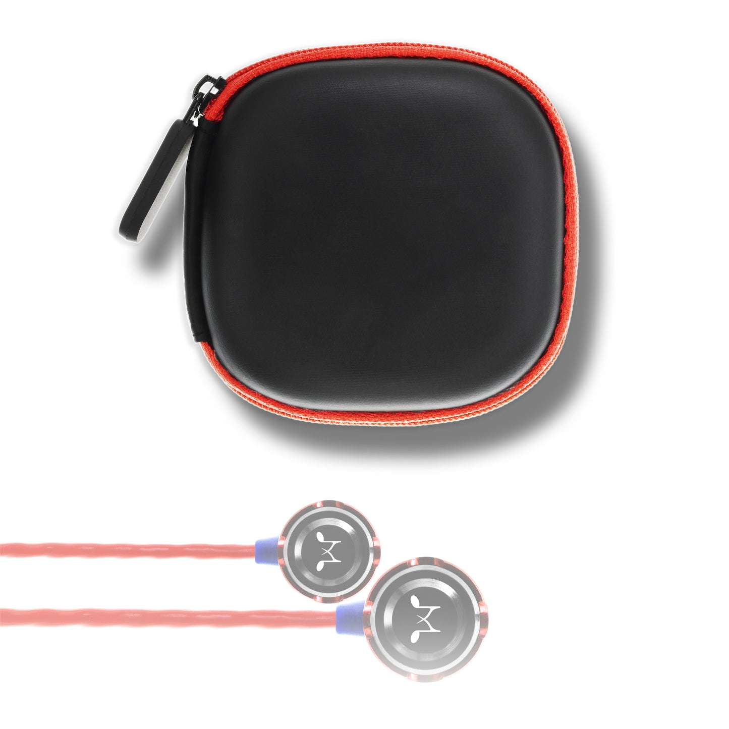 SoundMAGIC Earphone Hard Case - Black & Red - SoundMAGICheadphones.com