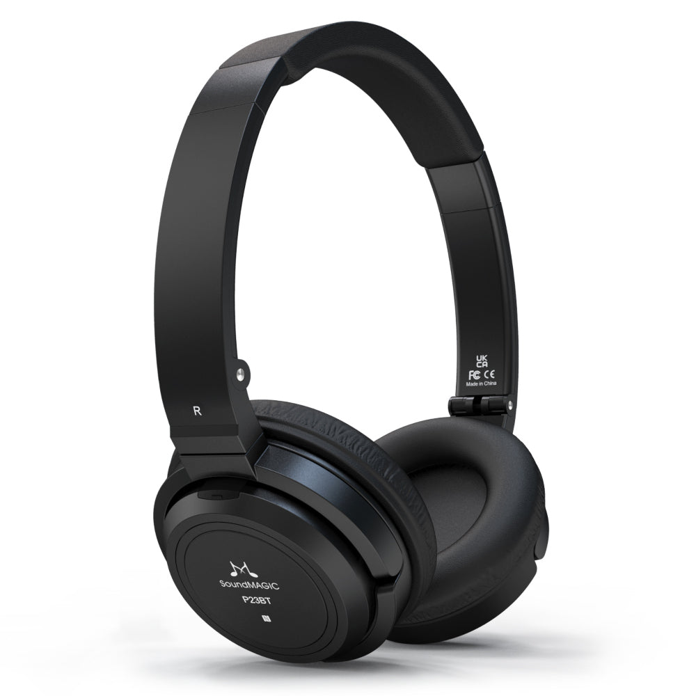 SoundMAGIC P23BT Portable Wireless Bluetooth Headphones - Black - SoundMAGICheadphones.com
